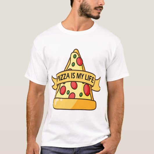 Pizza ist mein Leben T-Shirt (Vorderseite)
