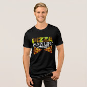 Pizza ist mein Leben Tri-Blend Shirt (Vorderseite voll)