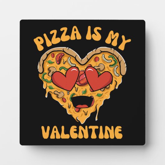 Pizza ist mein Valentine Fotoplatte (Vorderseite)