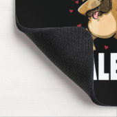 Pizza ist mein Valentine Fun Dabbing Mops Valentin Mousepad (Ecke)