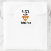 Pizza ist mein Valentine-Geschenk Quarantäne-Valen Runder Aufkleber (Tasche)