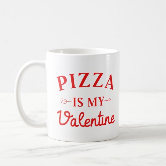 Pizza ist mein Valentine Kaffeetasse (Links)