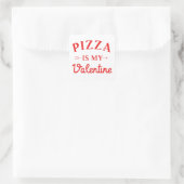 Pizza ist mein Valentine Quadratischer Aufkleber (Tasche)