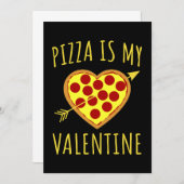 Pizza ist mein Valentine - Valentinstag Einladung (Vorne/Hinten)