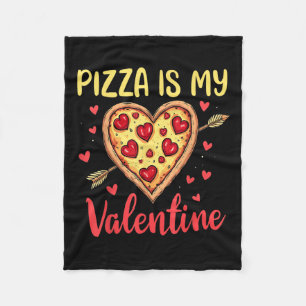 Pizza ist mein Valentiner Valentinstag Herz Pepper Fleecedecke