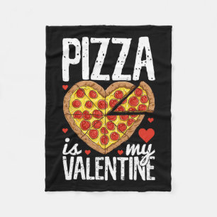 Pizza ist mein Valentiner Valentinstag Herz Pepper Fleecedecke