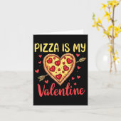 Pizza ist mein Valentiner Valentinstag Herz Pepper Karte (Gelbe Blume)