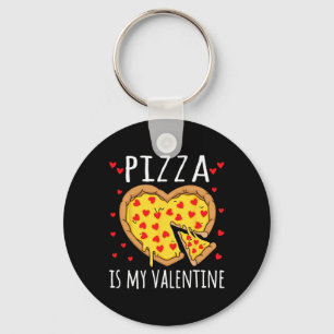 Pizza ist mein Valentiner Valentinstag Herz Pepper Schlüsselanhänger