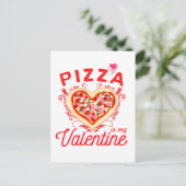Pizza ist mein Valentiner Valentinstag Postkarte (Stehend Vorderseite)