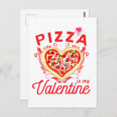 Pizza ist mein Valentiner Valentinstag Postkarte (Vorne/Hinten)