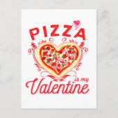 Pizza ist mein Valentiner Valentinstag Postkarte (Vorderseite)
