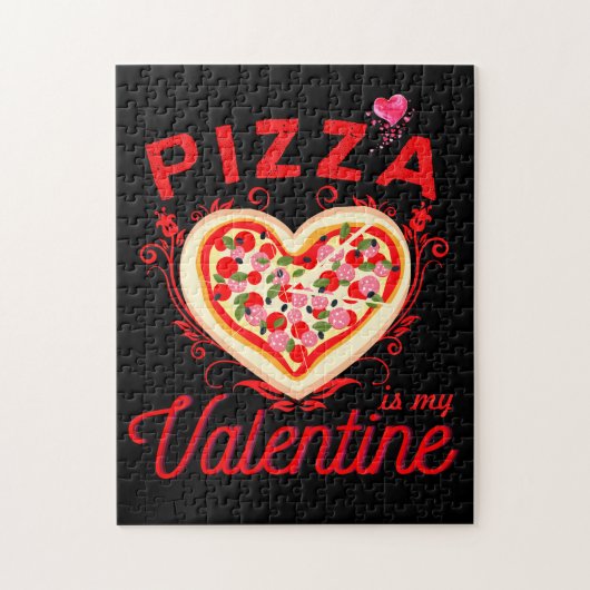 Pizza ist mein Valentiner Valentinstag Puzzle (Vertikal)
