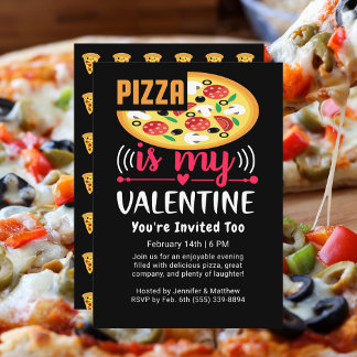 Pizza ist mein Valentinisches Party Einladung