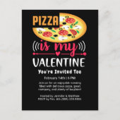 Pizza ist mein Valentinisches Party Feiertagspostkarte (Vorderseite)