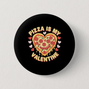 Pizza ist mein Valentinsherz Lustige Food Lovers D Button