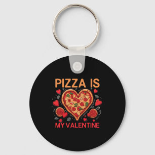 Pizza ist mein Valentinsherz Pizza Liebhaber Valen Schlüsselanhänger