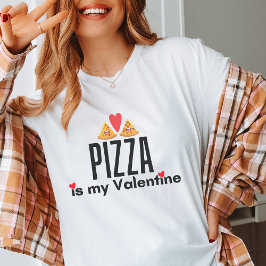 Pizza ist mein Valentinstag Funny Antivalentinstag T-Shirt