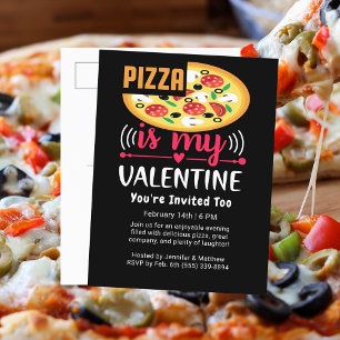 Pizza ist mein Valentinstag Lustige Party Feiertagspostkarte