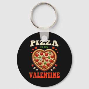 Pizza ist mein Valentinstag Lustiges Herz Liebe Mä Schlüsselanhänger