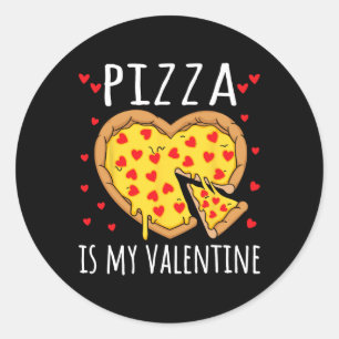 Pizza ist mein Valentinstag Valentinstag Herz Pepp Runder Aufkleber