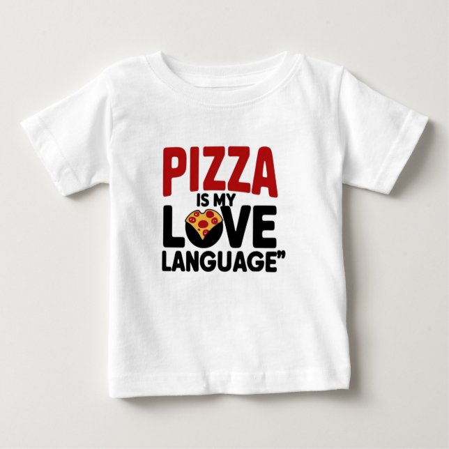 Pizza ist meine Liebe Baby T-shirt (Vorderseite)