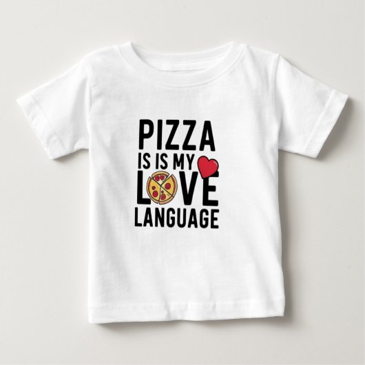 Pizza ist meine Liebe Baby T-shirt (Vorderseite)