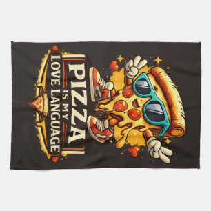 Pizza ist meine Liebe Lustiges Pizza-Liebhaber-Ges Geschirrtuch