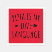 Pizza ist meine Liebe - Pizza Lovers Serviette (Vorderseite)
