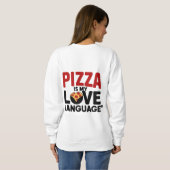 Pizza ist meine Liebe Sweatshirt (Schwarz voll)