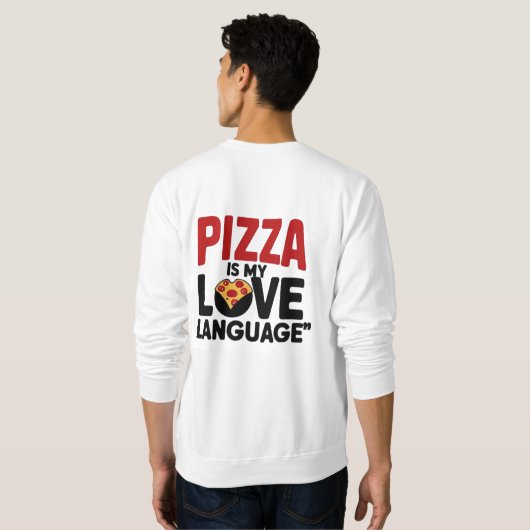 Pizza ist meine Liebe Sweatshirt (Schwarz voll)