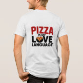 Pizza ist meine Liebe Tri-Blend Shirt (Rückseite)