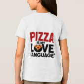 Pizza ist meine Liebe Tri-Blend Shirt (Rückseite)