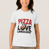 Pizza ist meine Liebe Tri-Blend Shirt (Vorderseite)