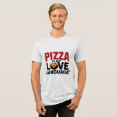 Pizza ist meine Liebe Tri-Blend Shirt (Vorderseite voll)