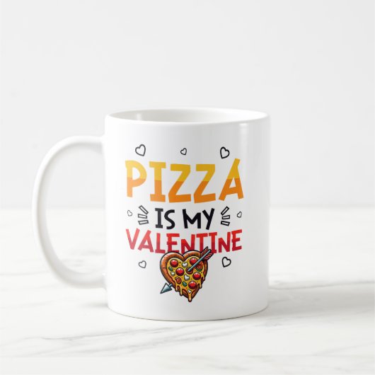 Pizza ist meine Valentine Pizza Lover Premium Kaffeetasse (Links)