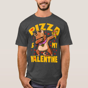 Pizza ist meine Valentinerkatze Funny Valentine T-Shirt