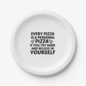 PIZZA IST PERSÖNLICH PAPPTELLER (Vorderseite)