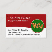 Pizza Italian Cuisine Restaurant Modern Visitenkarte (Vorderseite)