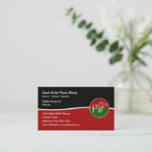 Pizza Italian Restaurant Business Card Design Visitenkarte (Stehend Vorderseite)