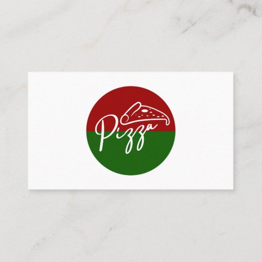 Pizza Italian Restaurant Business Card Design Visitenkarte (Rückseite)