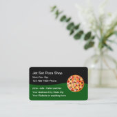 Pizza Italian Restaurant Business Card Vorlage Visitenkarte (Stehend Vorderseite)