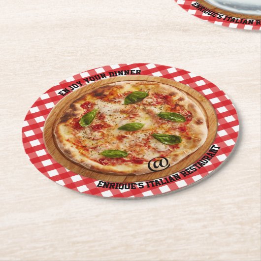 Pizza Italian Restaurant Untersetzer (Angewinkelt)