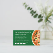 Pizza-Italiener-Restaurant Visitenkarte (Stehend Vorderseite)