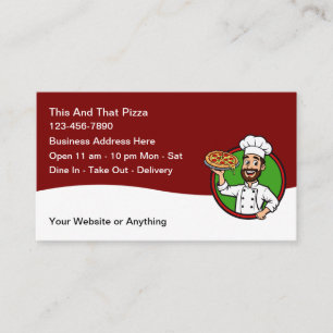 Pizza-Italienisches Restaurant-Geschäftskarten Visitenkarte