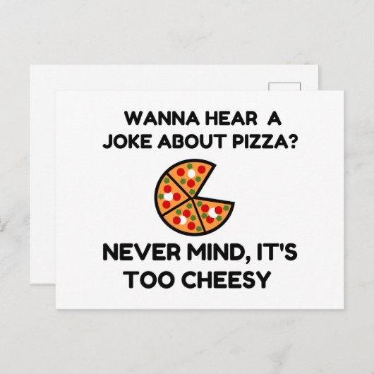 Pizza Joke Postkarte (Vorne/Hinten)