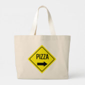 Pizza Jumbo Tote Bag Jumbo Stoffbeutel (Rückseite)