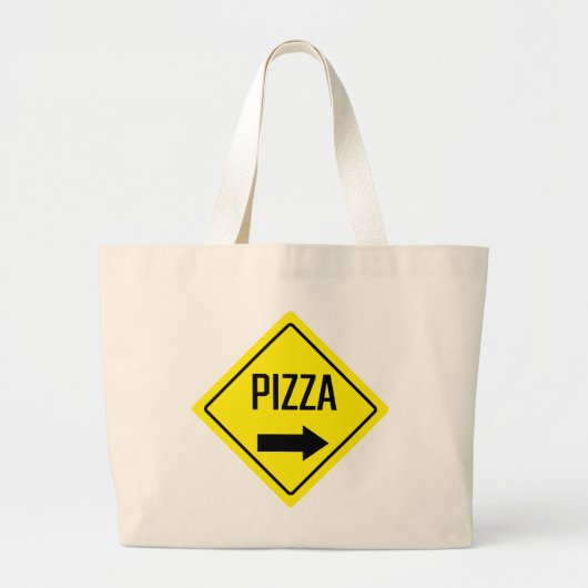 Pizza Jumbo Tote Bag Stoffbeutel (Vorne)