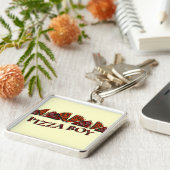 Pizza-Junge Schlüsselanhänger (Seite)