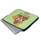 Pizza kacken das Leben Laptopschutzhülle (Vorne Knopf)