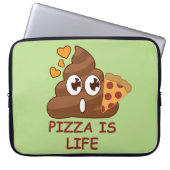 Pizza kacken das Leben Laptopschutzhülle (Vorderseite)